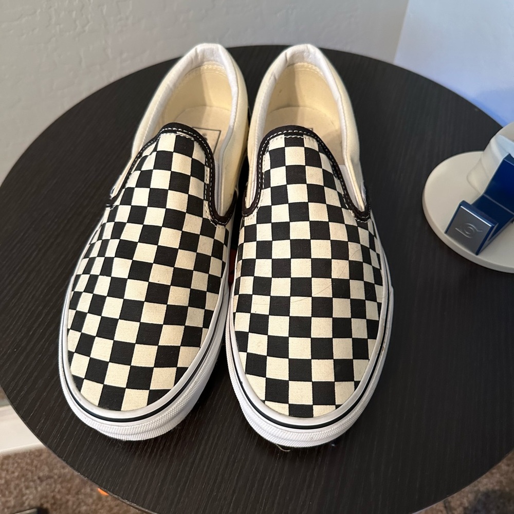 Vans checkered slip on shoes